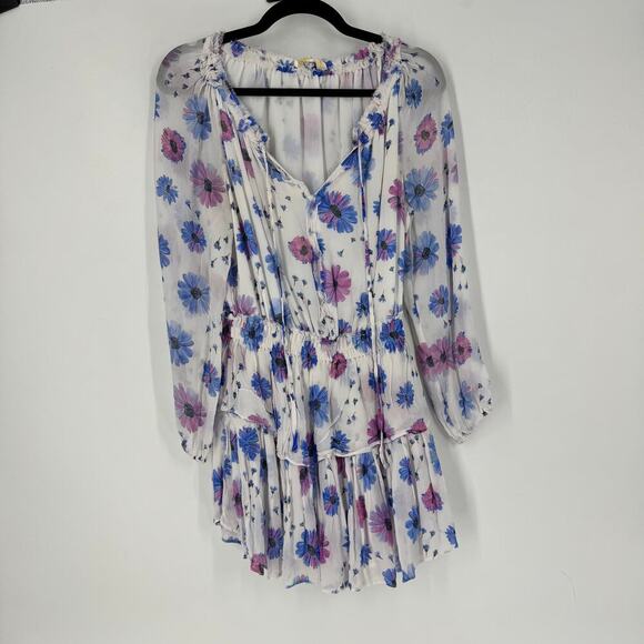 LoveShackFancy Popover Dress in Deep Cotton Candy - Picture 4 of 7